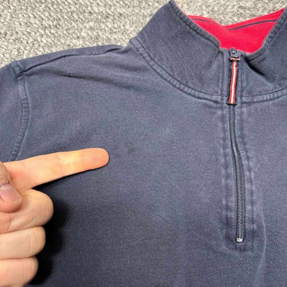 Tommy Hilfiger Golf Mens Quarter Zip Pullover Sweatshirt XL Navy‎ Blue